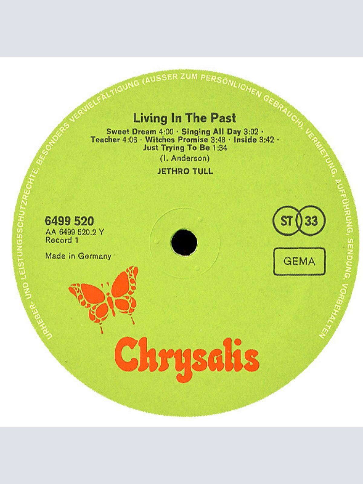 Vinyl / Jethro Tull - Living In The Past