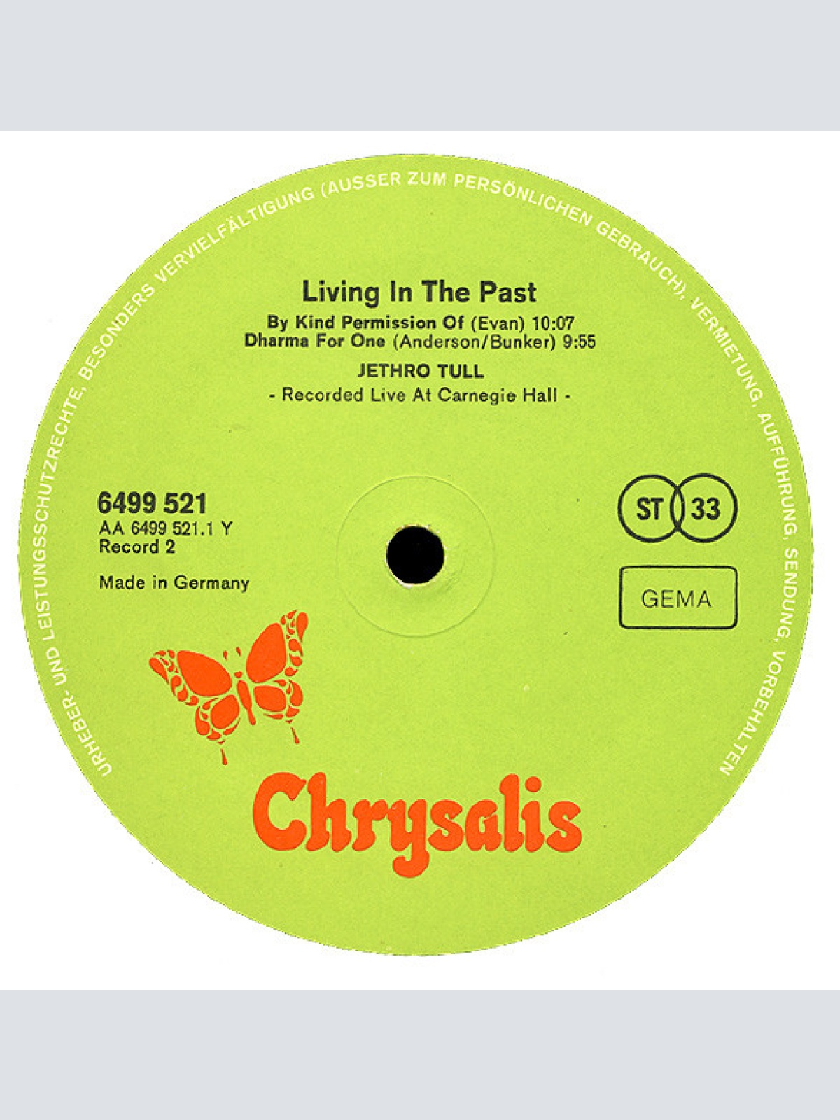 Vinyl / Jethro Tull - Living In The Past