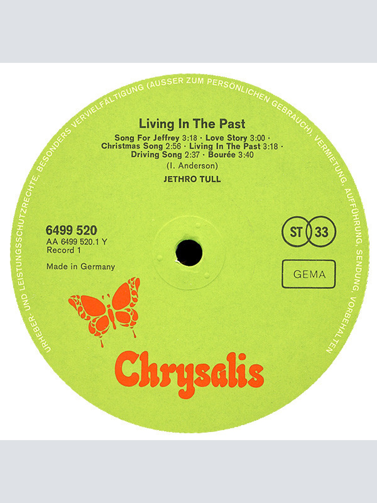 Vinyl / Jethro Tull - Living In The Past