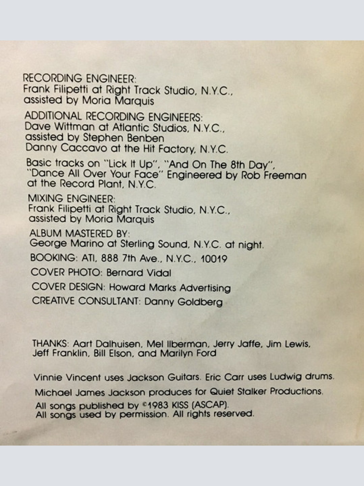 Vinyl / Kiss - Lick It Up