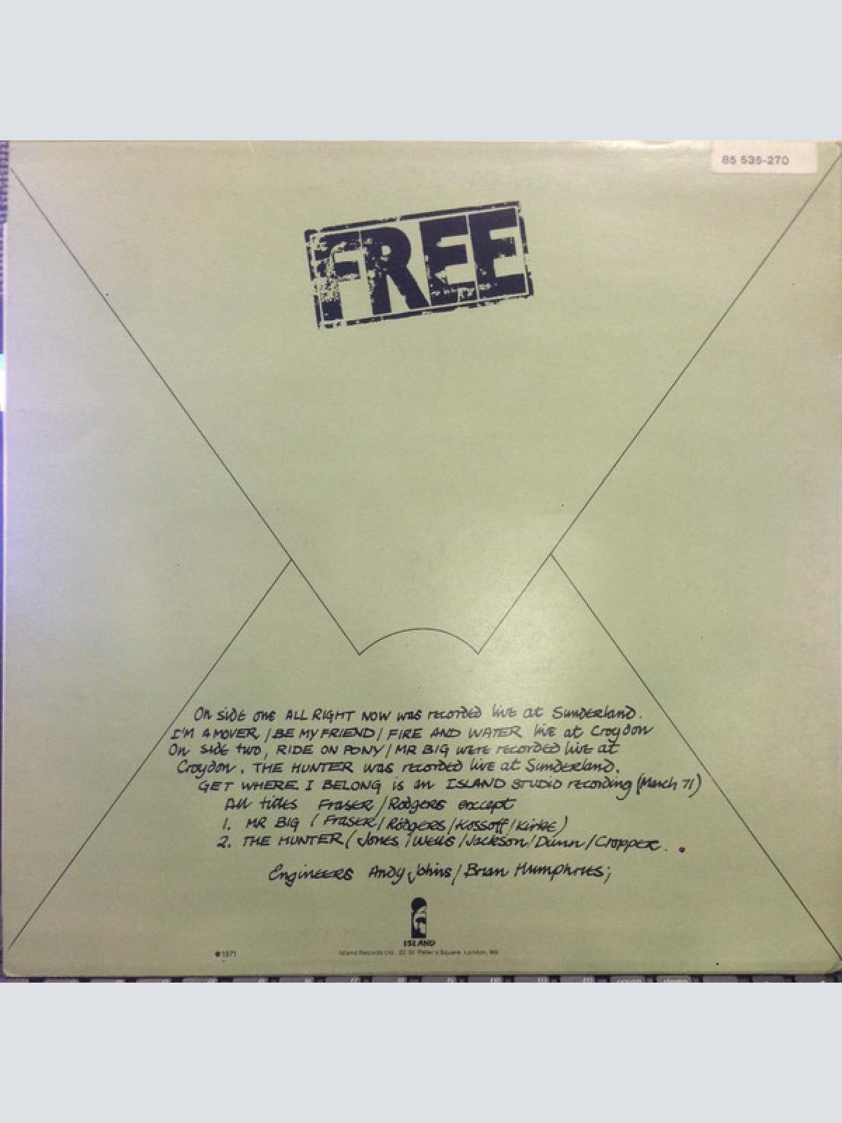 Vinyl / Free - Free Live