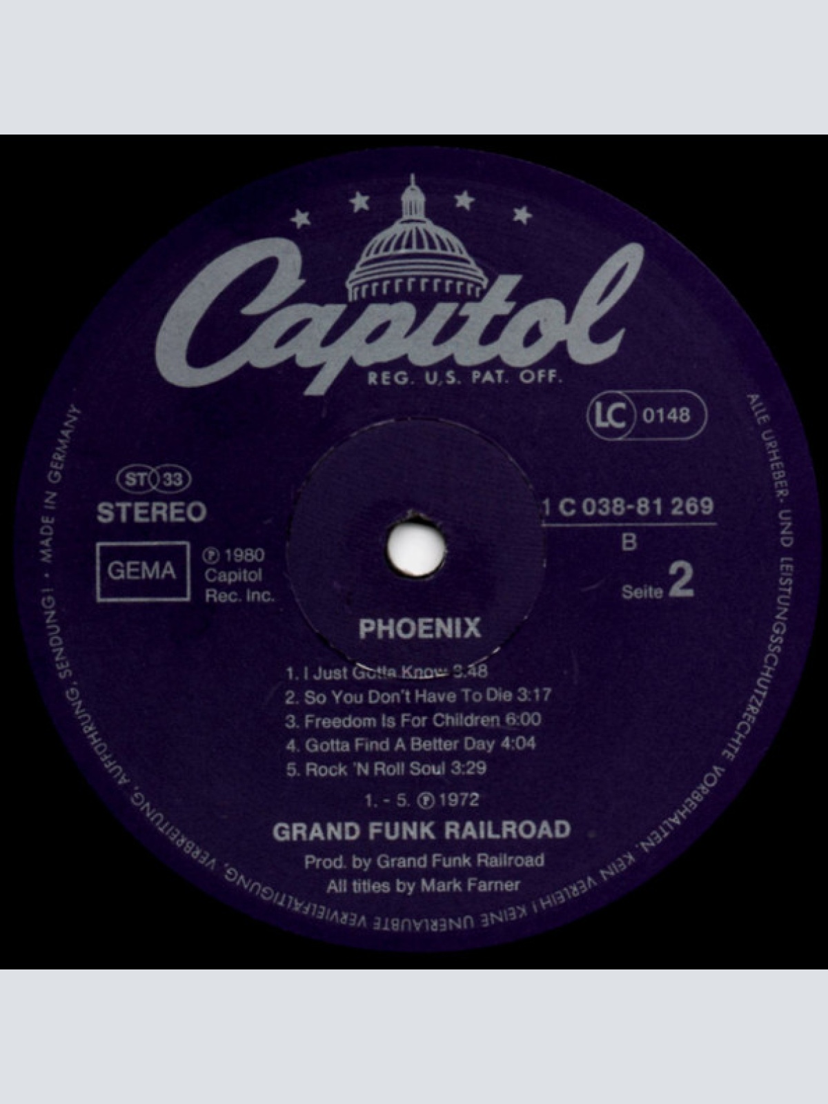 Vinyl / Grand Funk* - Phoenix