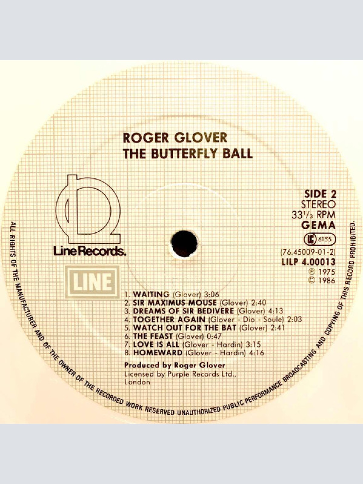 Vinyl / Roger Glover - The Butterfly Ball And The Grasshopper's Feast