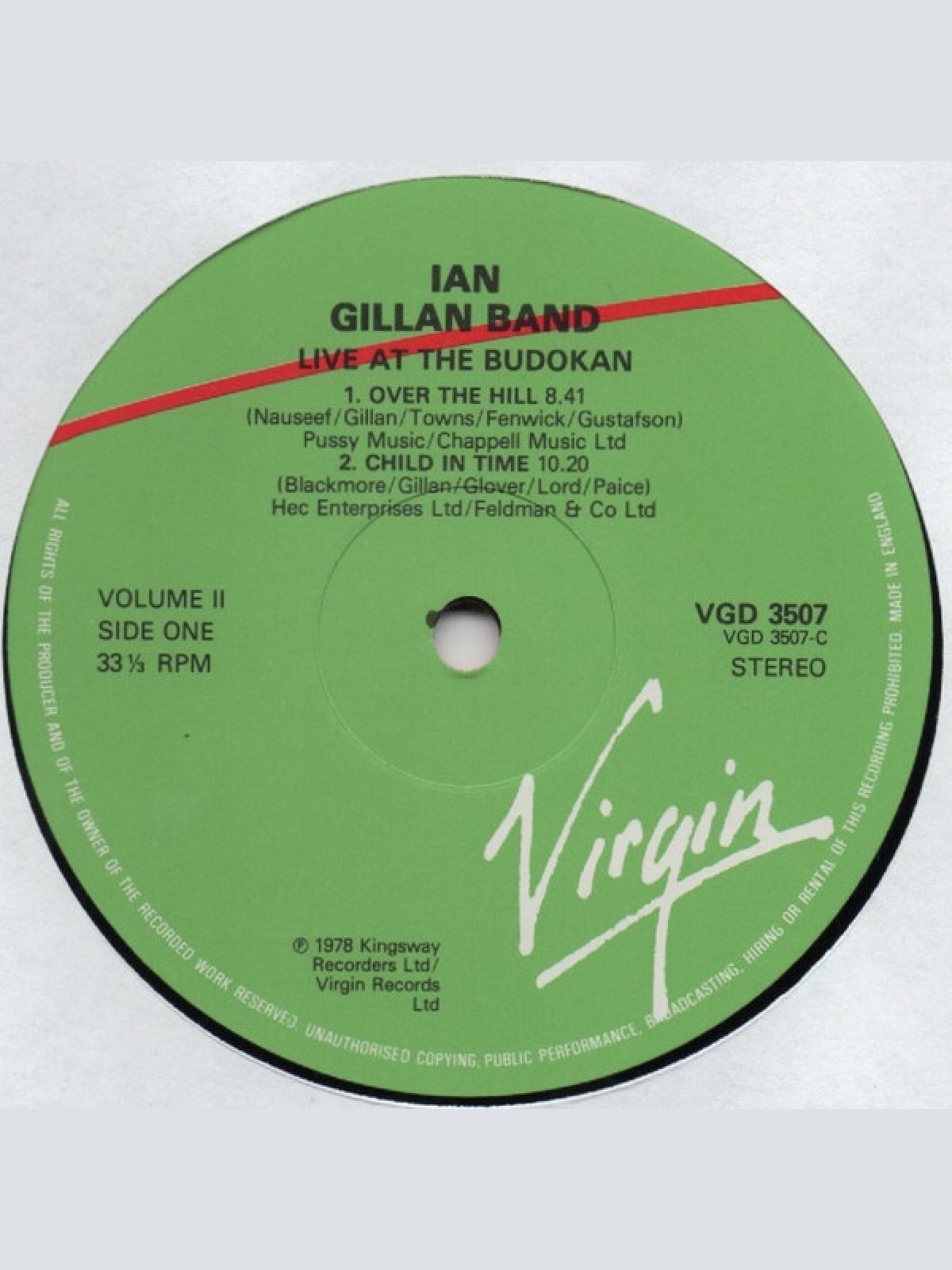Vinyl / Ian Gillan Band - Live At The Budokan - Volumes I & II