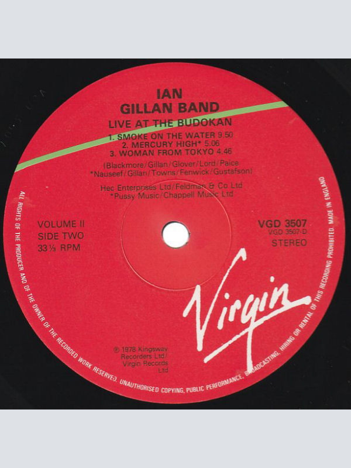 Vinyl / Ian Gillan Band - Live At The Budokan - Volumes I & II