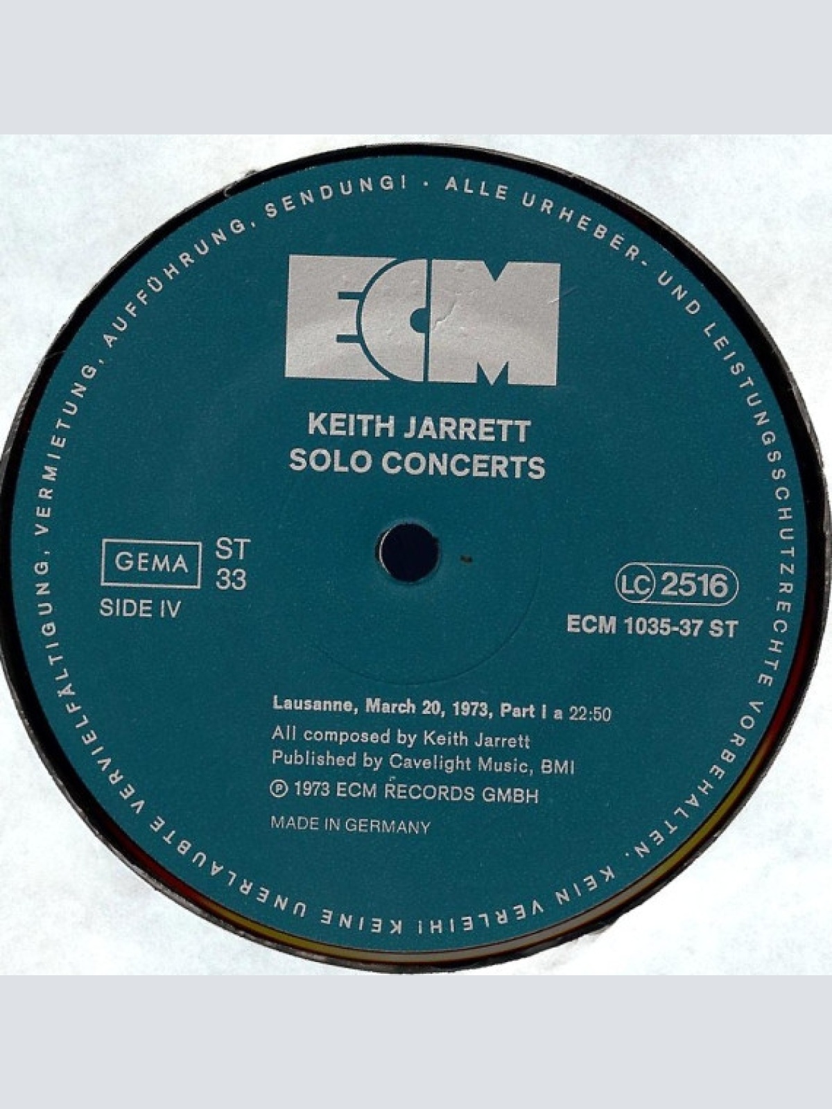 Vinyl / Keith Jarrett - Solo Concerts: Bremen / Lausanne