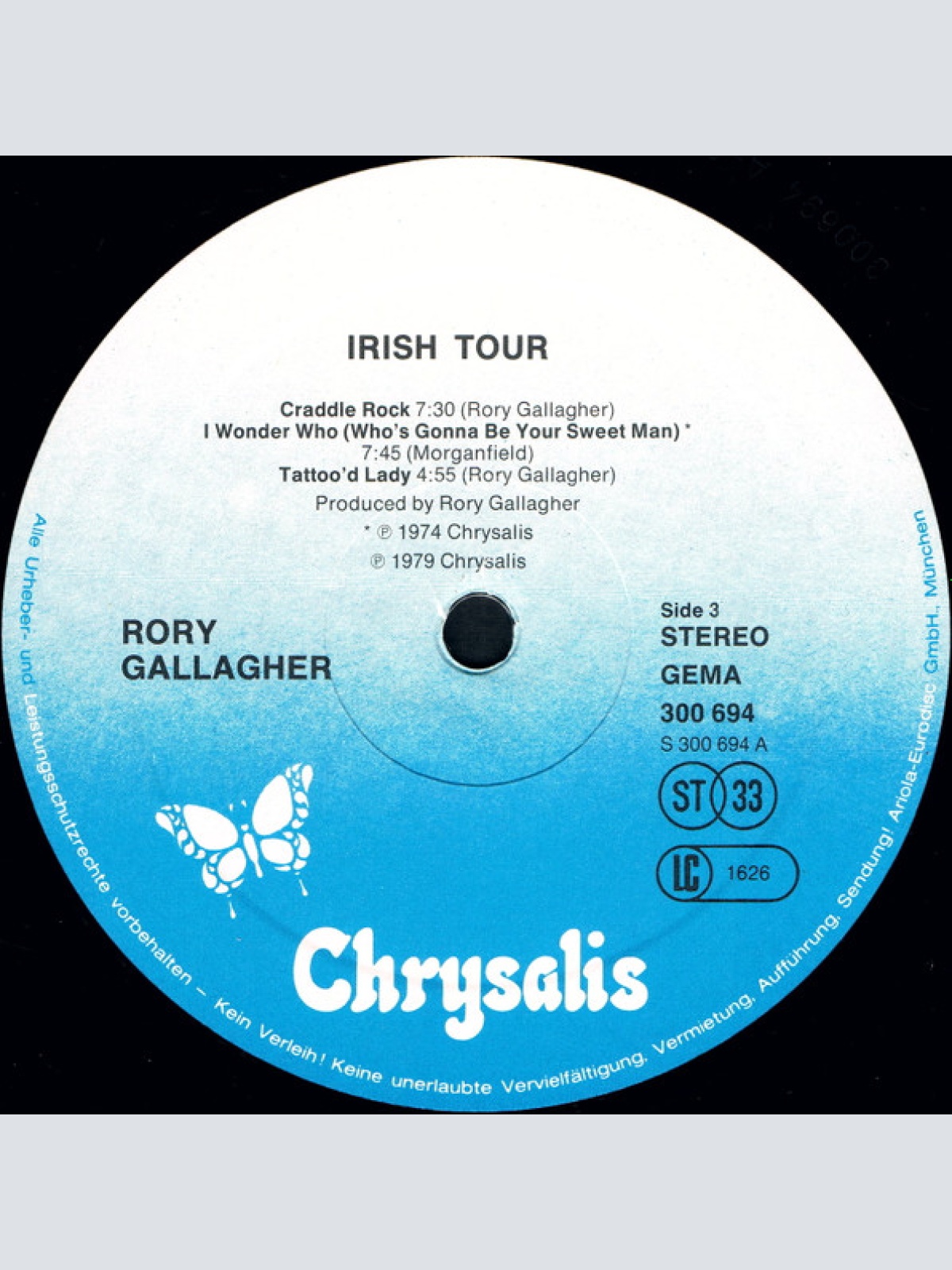 Vinyl / Rory Gallagher - Irish Tour '74
