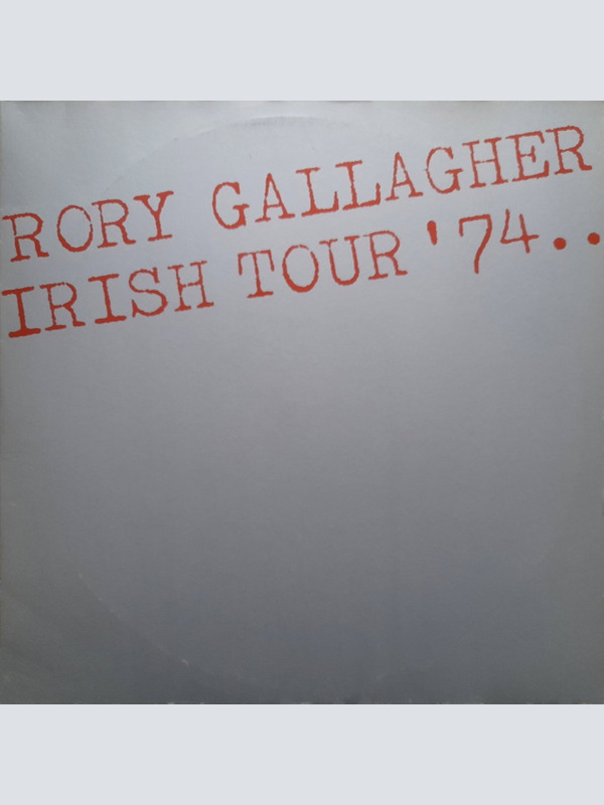 Vinyl / Rory Gallagher - Irish Tour '74