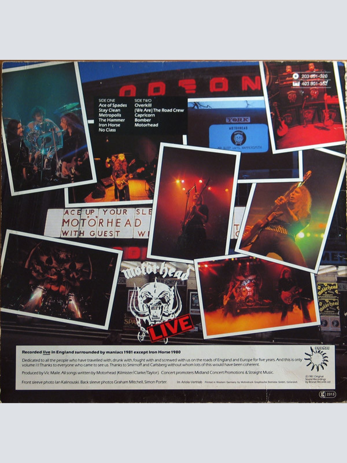 Vinyl / Motörhead - No Sleep 'til Hammersmith