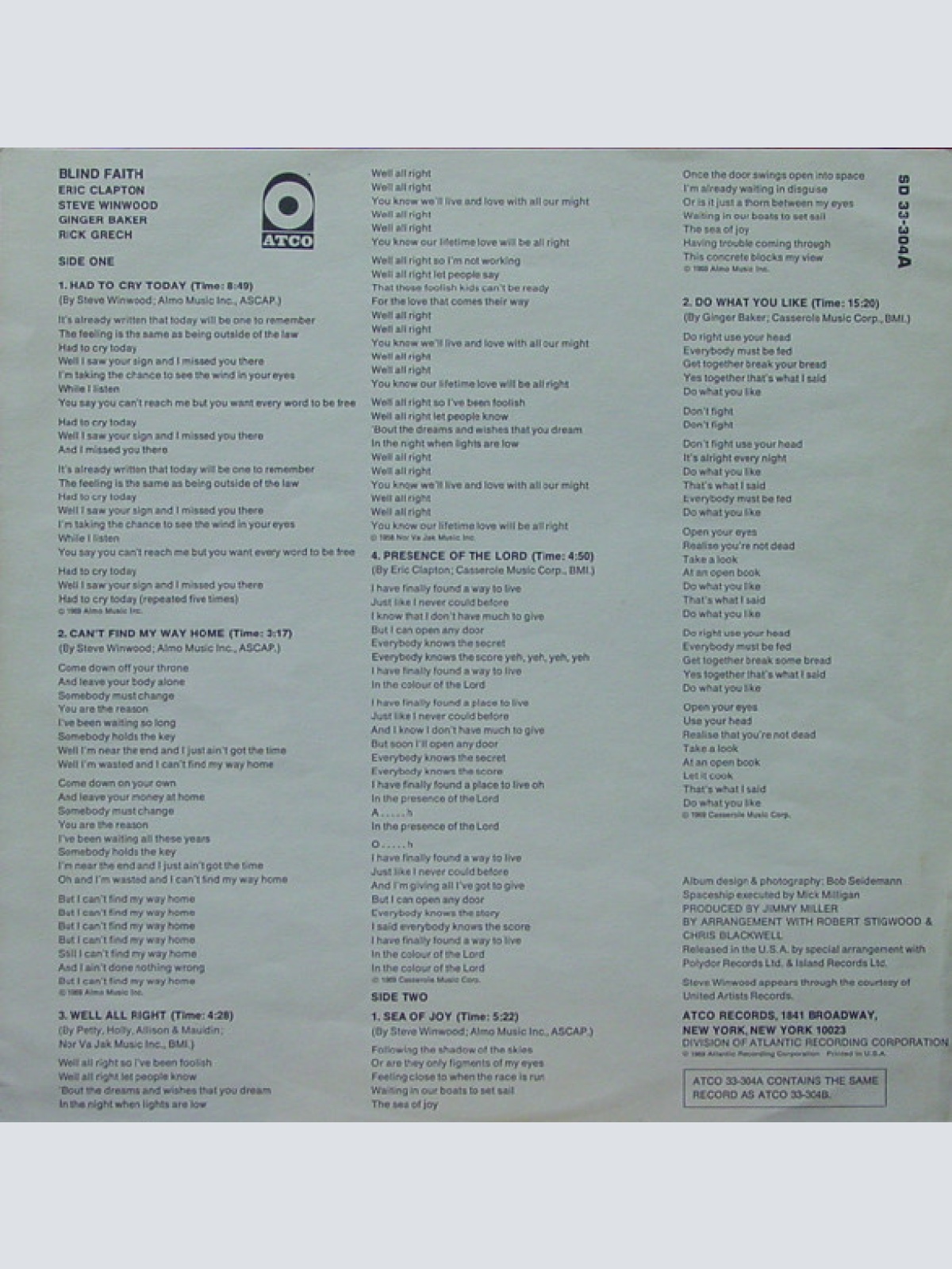 Vinyl / Blind Faith (2) - Blind Faith