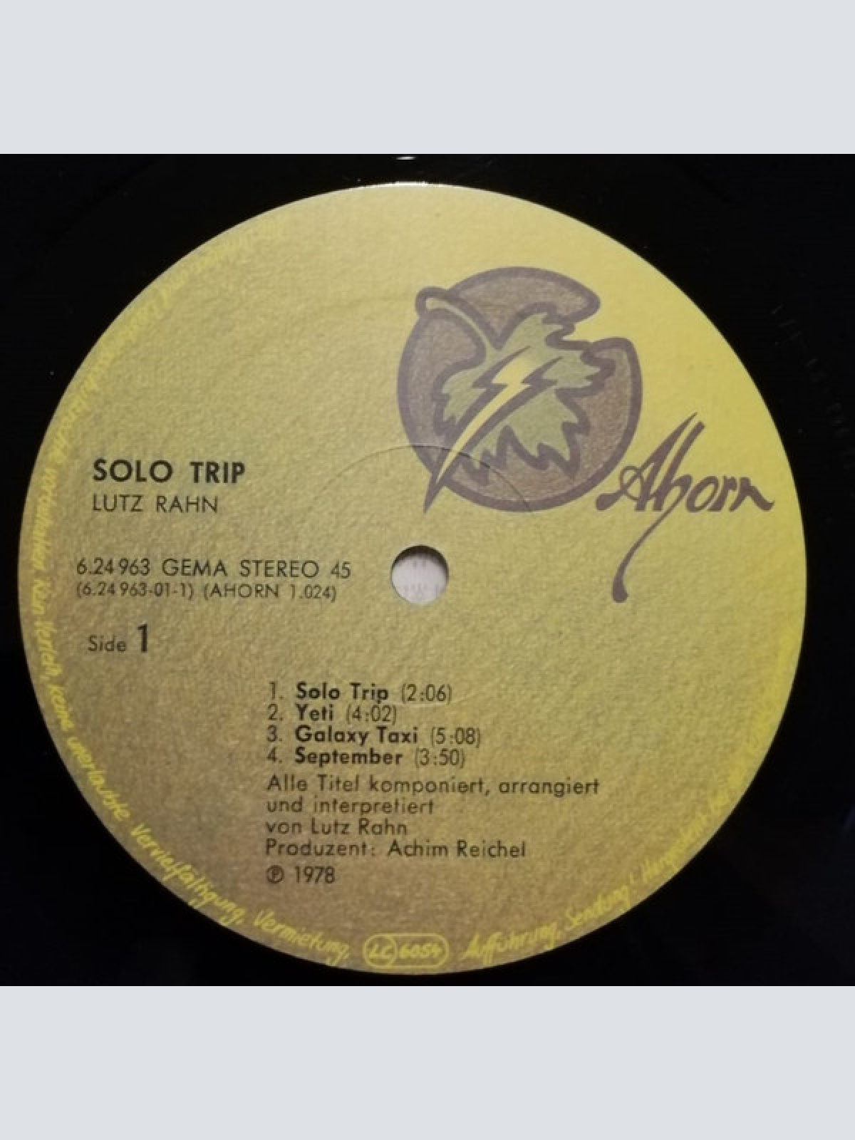 Vinyl / Lutz Rahn - Solo Trip