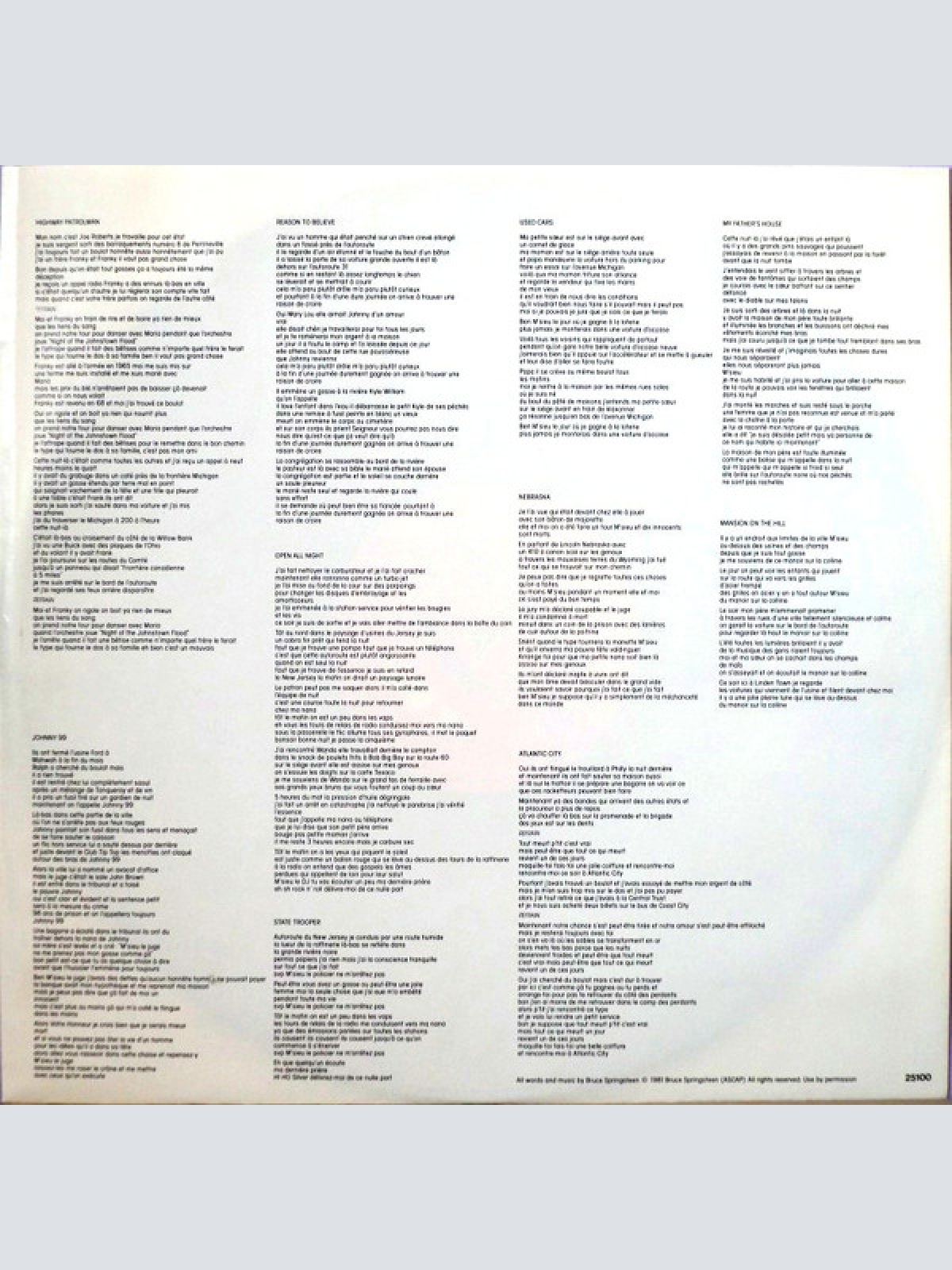 Vinyl / Bruce Springsteen - Nebraska