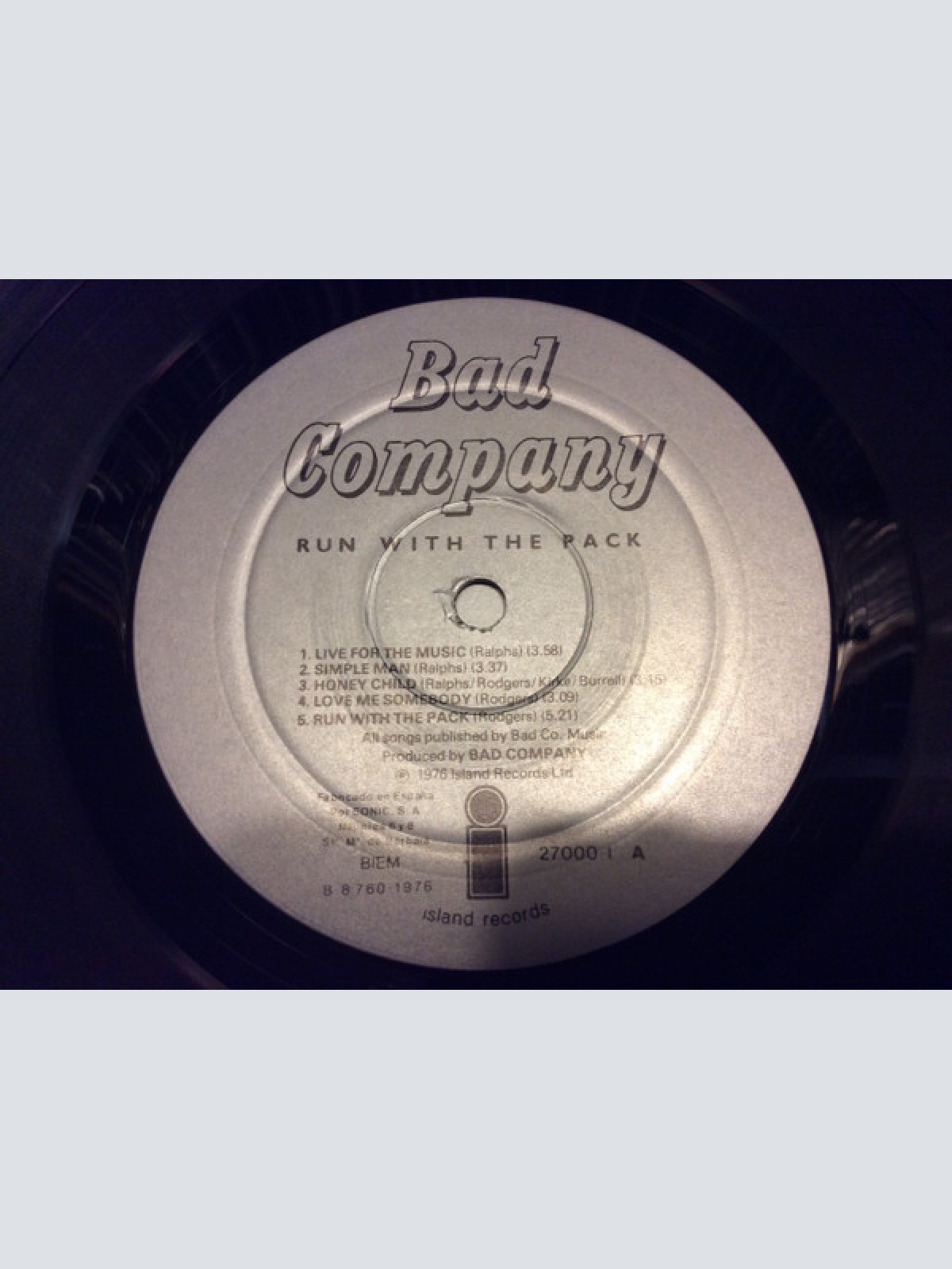 Vinyl / Bad Company (3) - Run With The Pack