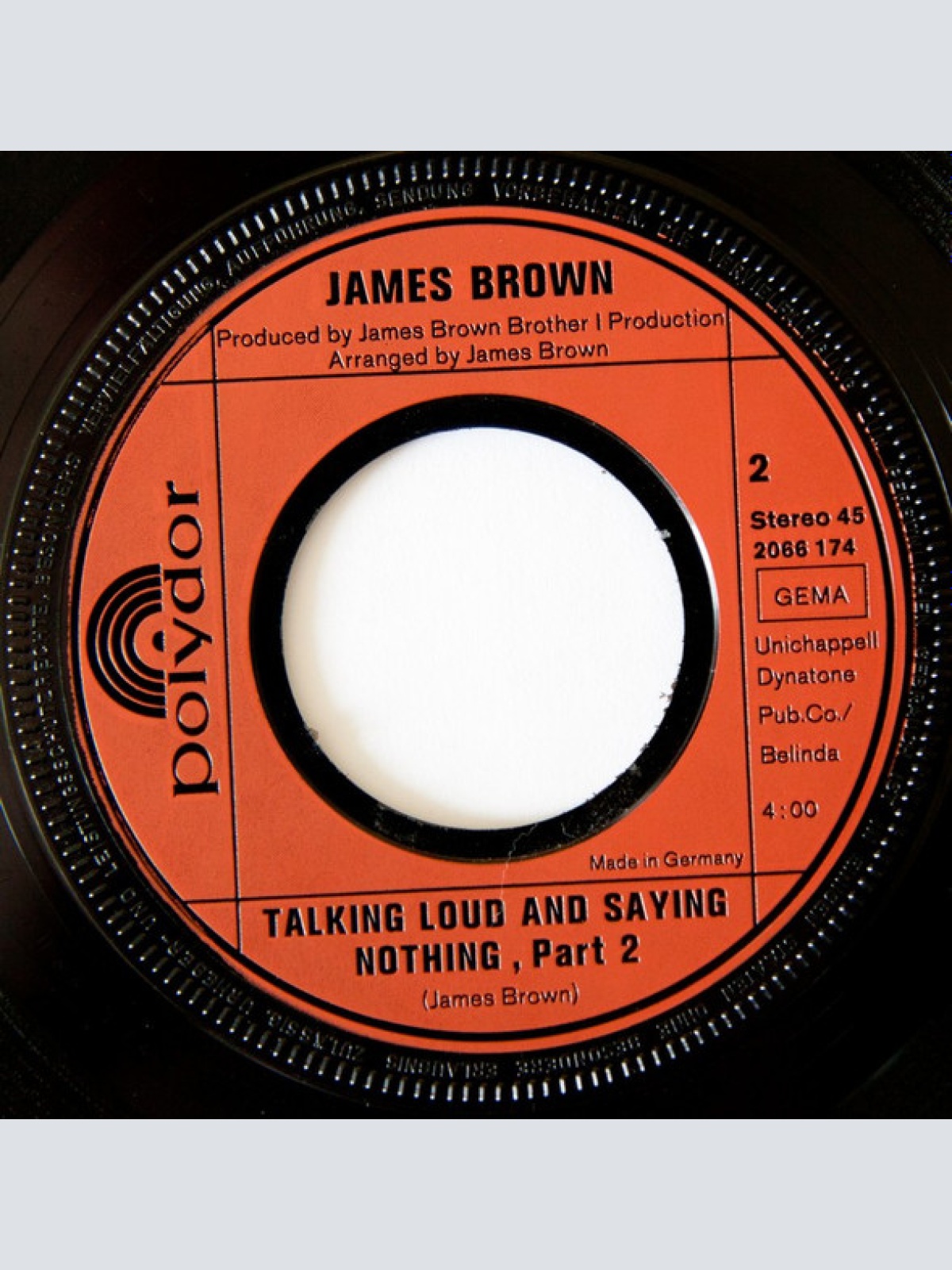 Vinyl / James Brown - Talking Loud And Saying Nothing (Part 1&2)