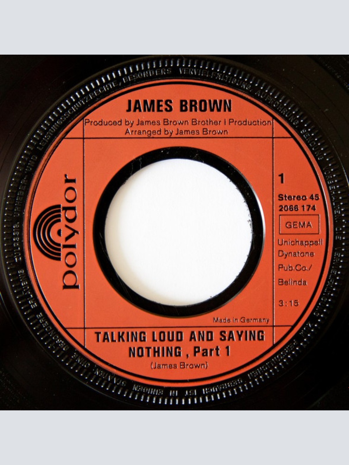 Vinyl / James Brown - Talking Loud And Saying Nothing (Part 1&2)