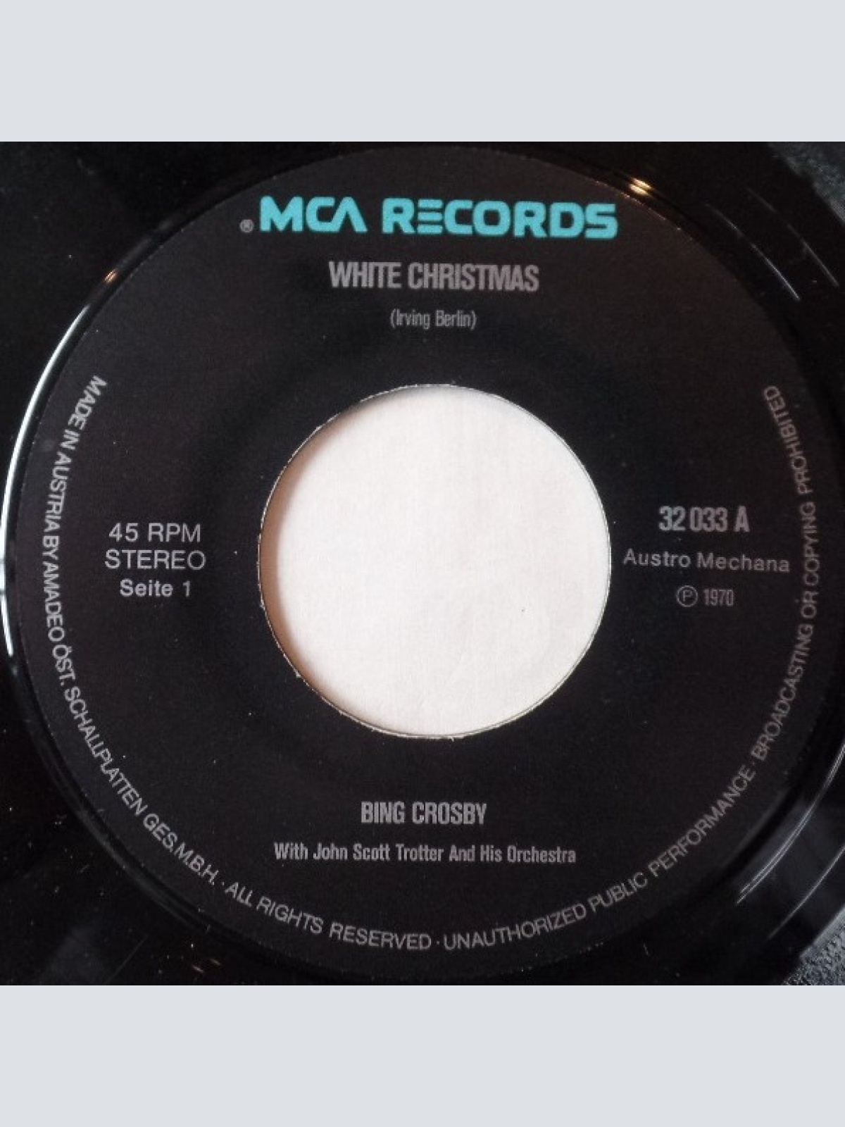 Vinyl / Bing Crosby - White Christmas / Jingle Bells