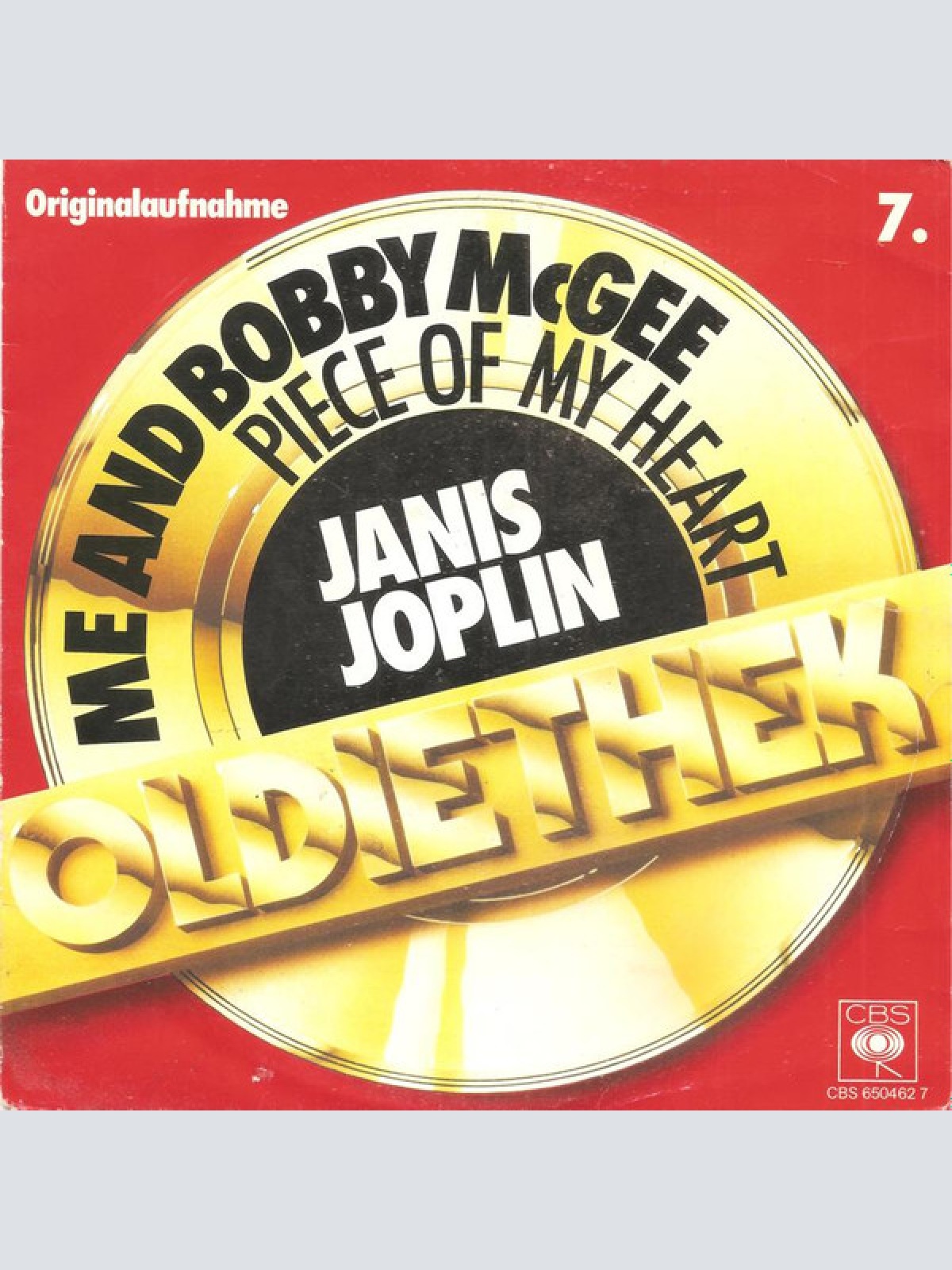 Vinyl / Janis Joplin - Me And Bobby McGee / Piece Of My Heart