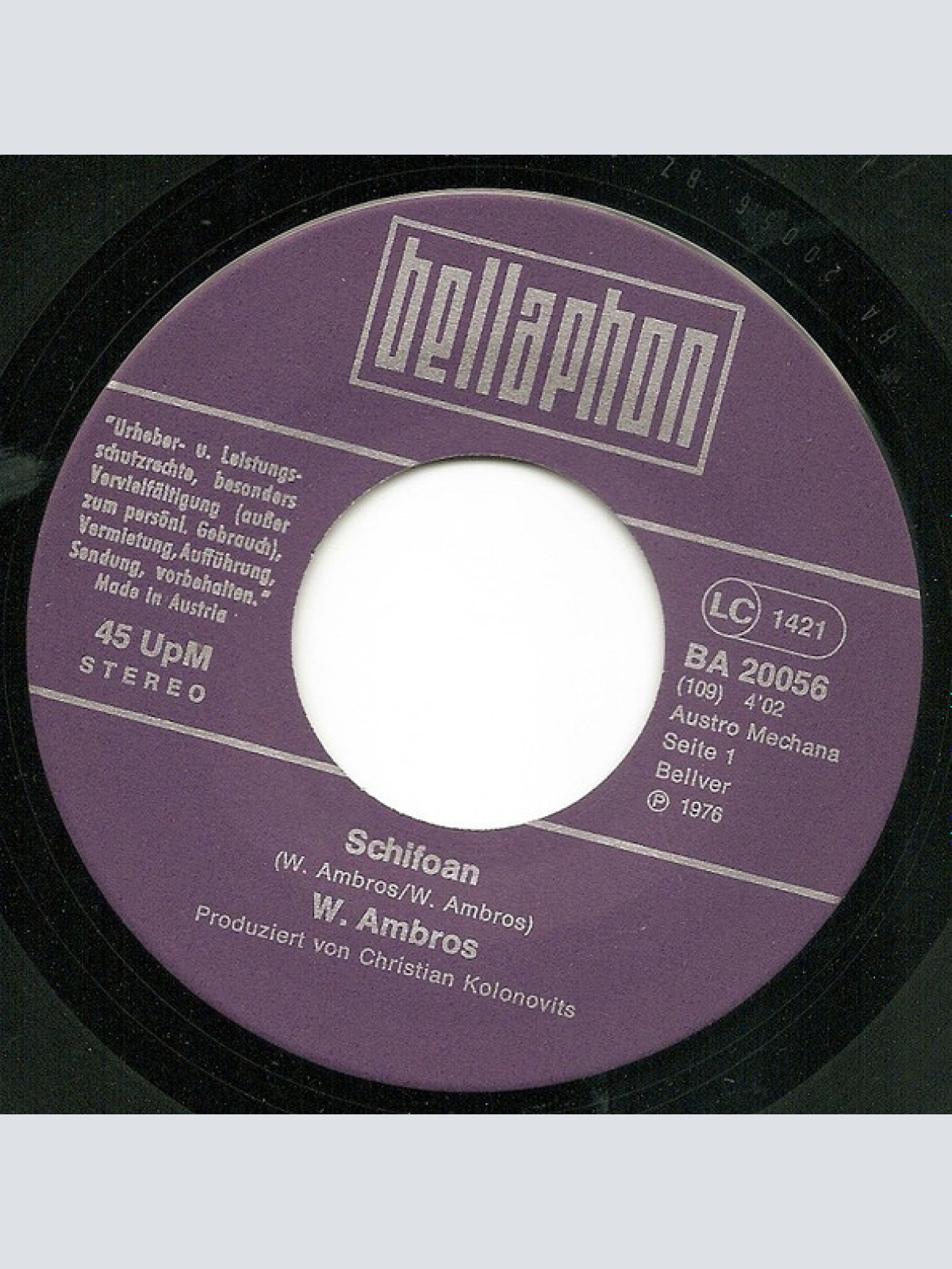 Vinyl / W. Ambros* - Schifoan