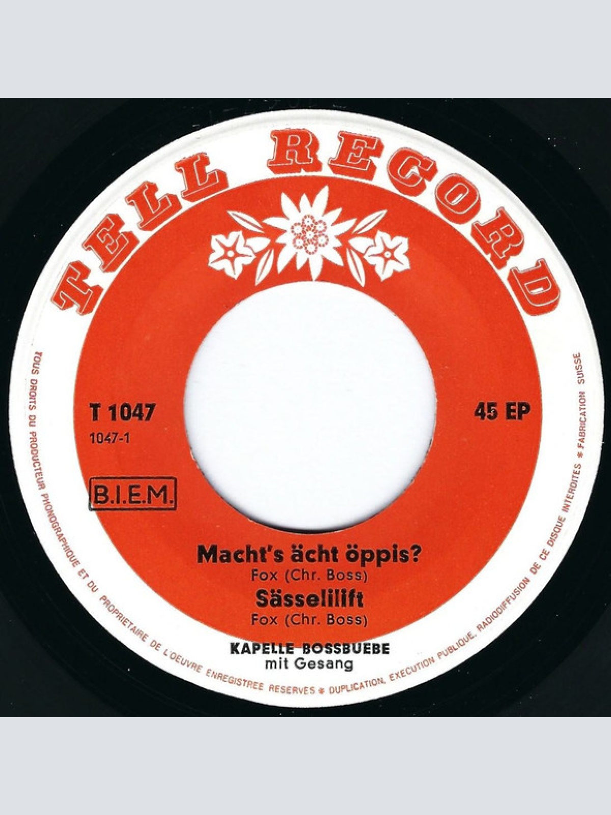 Vinyl / Kapelle Bossbuebe* - 's Träumli