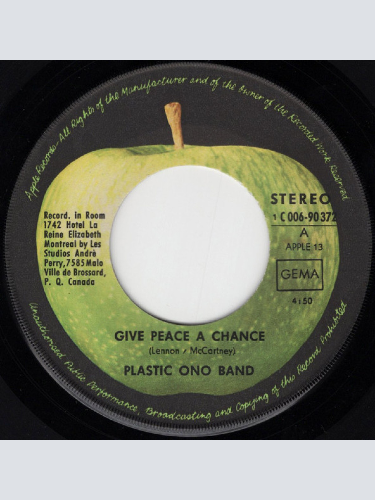 Vinyl / Plastic Ono Band* - Give Peace A Chance