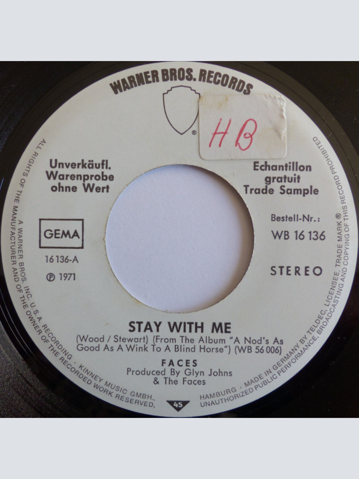 Vinyl / Faces (3) - Stay With Me