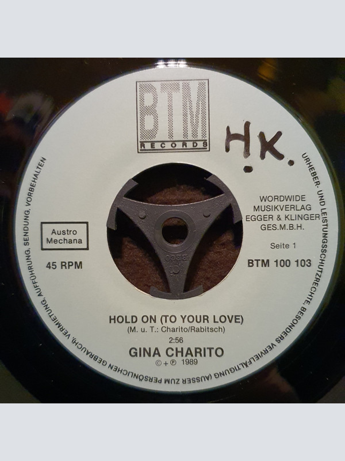 Vinyl / Gina Charito - Hold On To Your Love