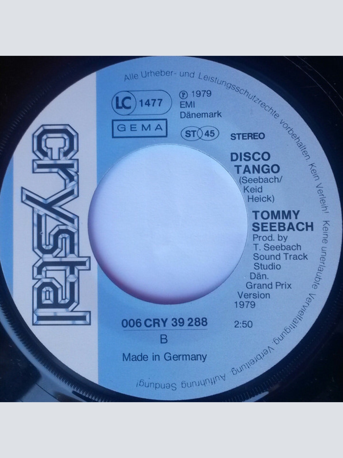 Vinyl / Tommy Seebach - Disco Tango