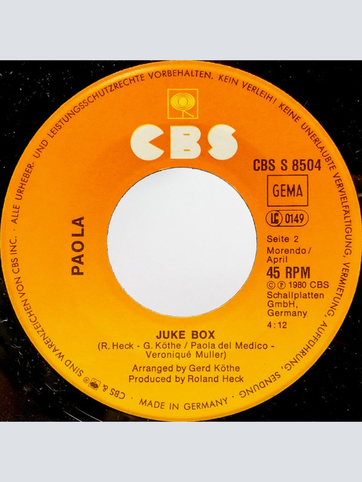 Vinyl / Paola (2) - Cinema