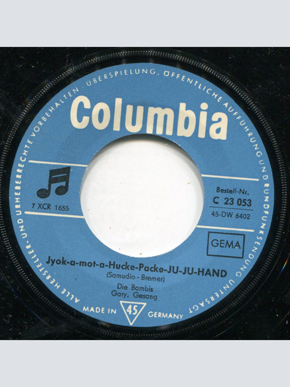 Vinyl / Die Bambis - Nur Ein Bild Von Dir / Jyok-A-Mot-A-Hucke-Packe-Ju-Ju-Hand