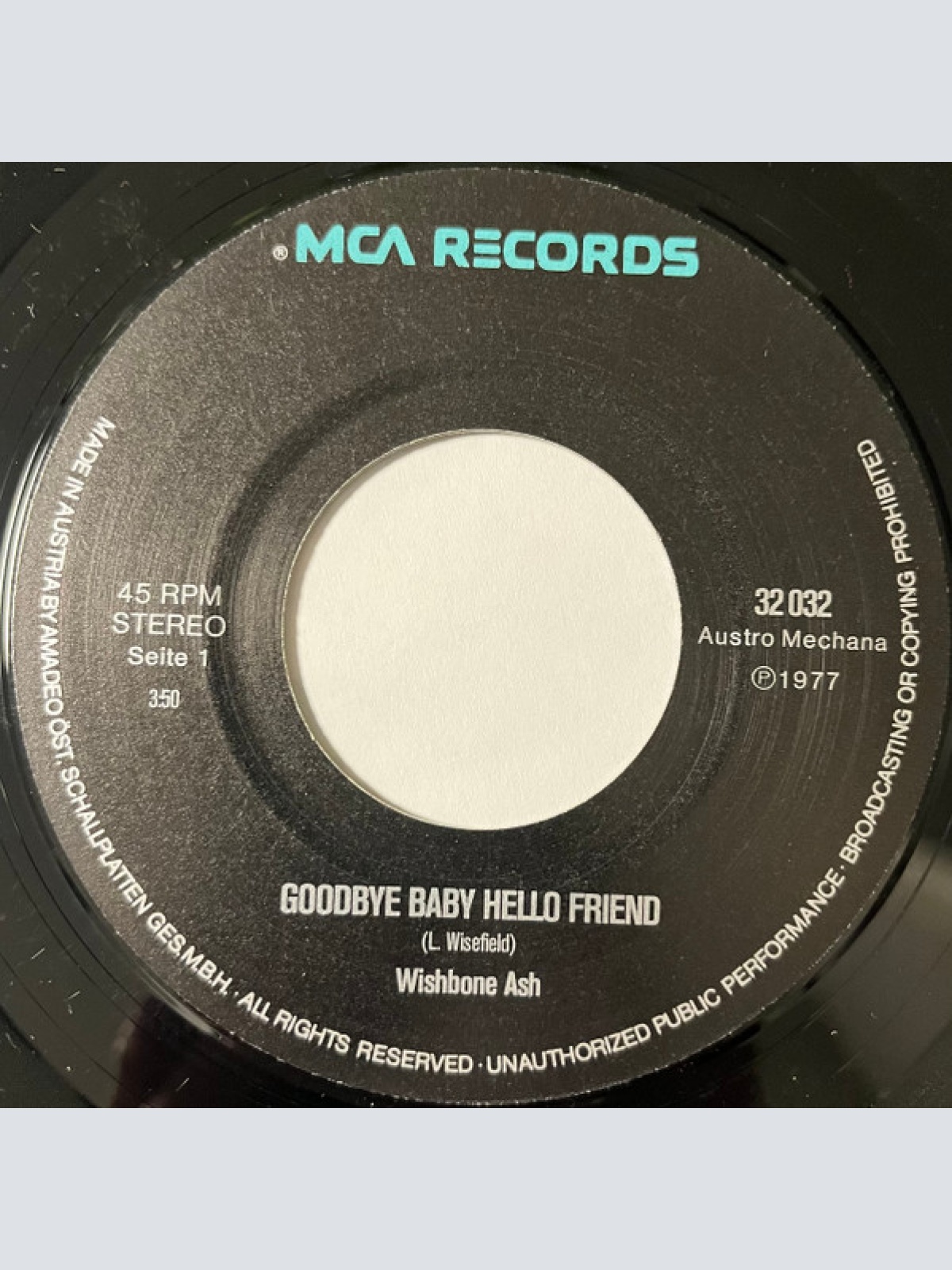 Vinyl / Wishbone Ash - Goodbye Baby Hello Friend