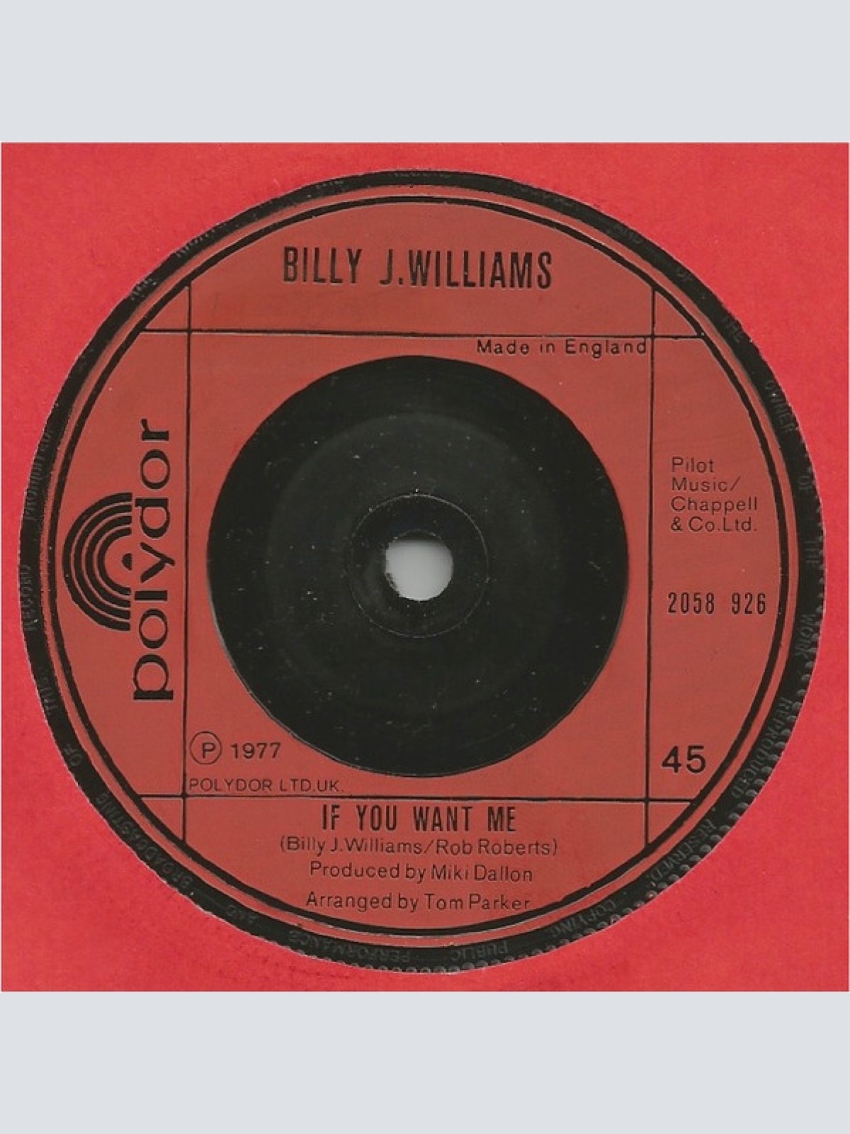 Vinyl / Billy J. Williams - Can't Stop Myself From Loving You