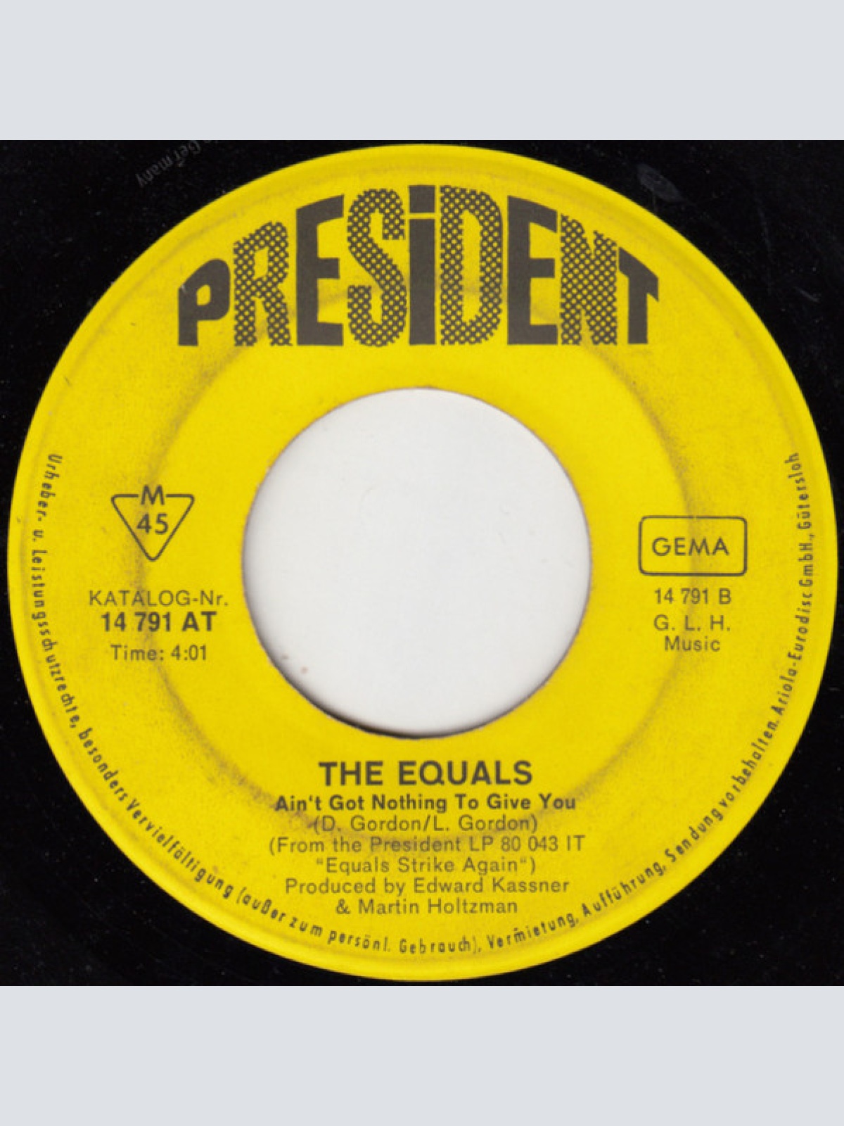 Vinyl / The Equals - Black Skin Blue Eyed Boys / Ain't Got Nothing To Give You