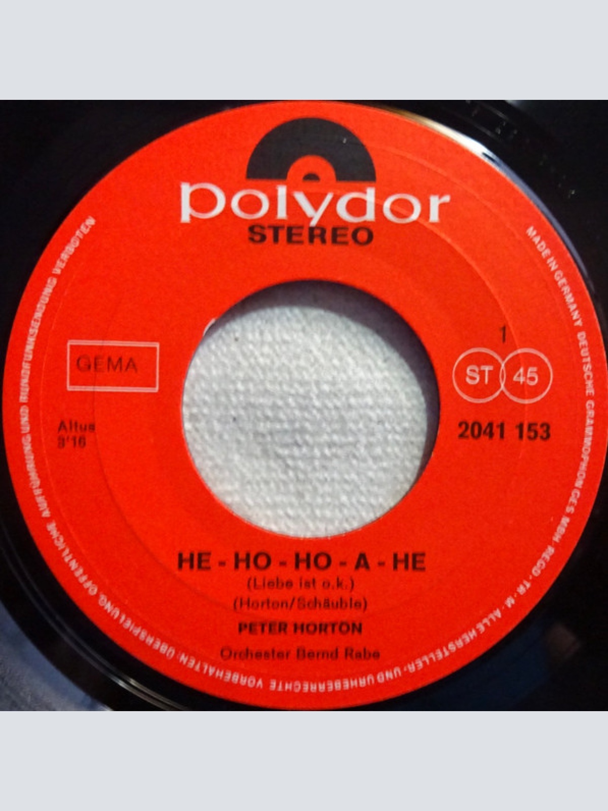 Vinyl / Peter Horton - He-Ho-Ho-A-He / Bla-Bla-Bla