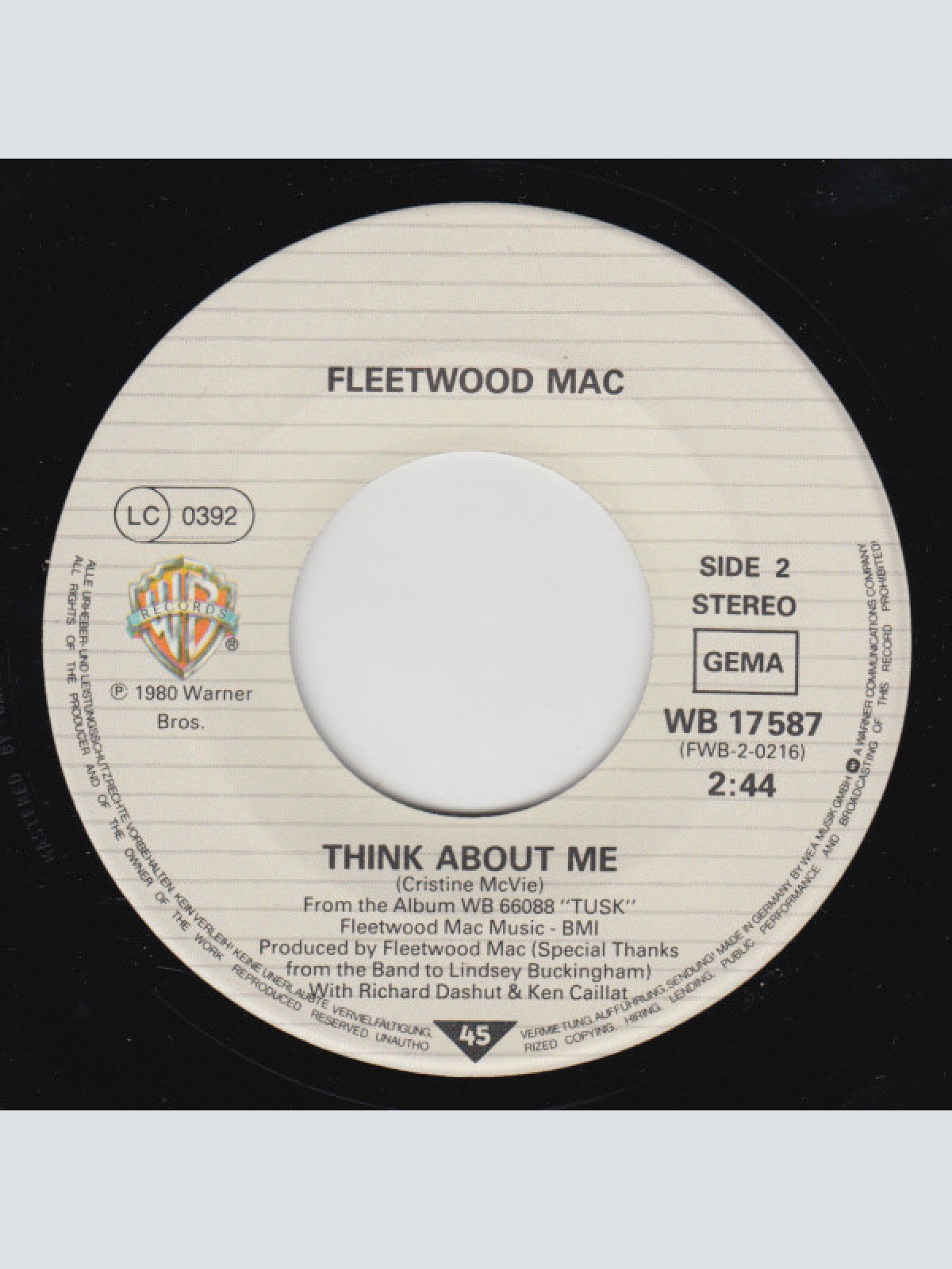 Vinyl / Fleetwood Mac - Not That Funny / Think About Me