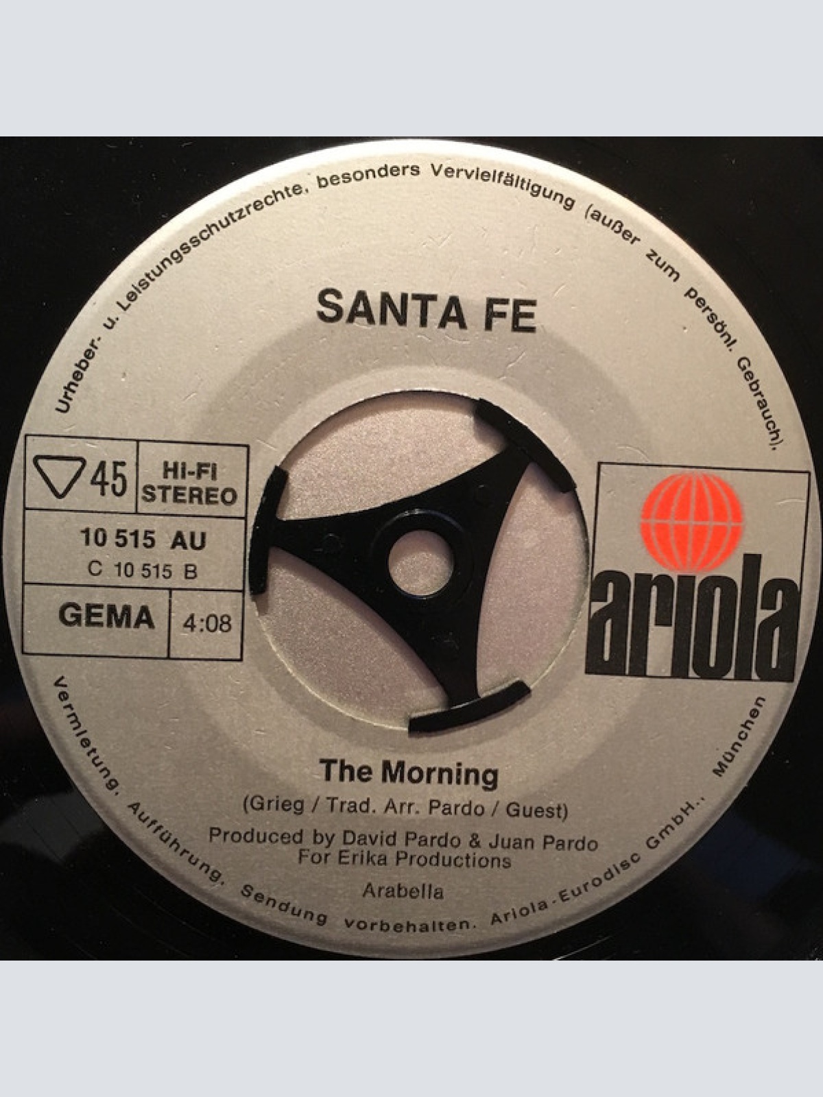 Vinyl / Santa Fe (7) - Anitra / The Morning - Aus "Peer Gynt Suite" Von Edvard Grieg