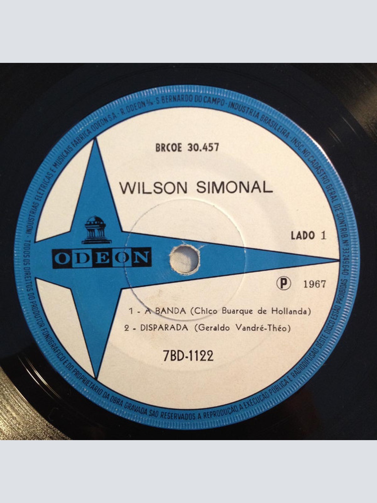 Vinyl / Wilson Simonal - A Banda / Disparada / Quem Samba Fica / Máscara Negra