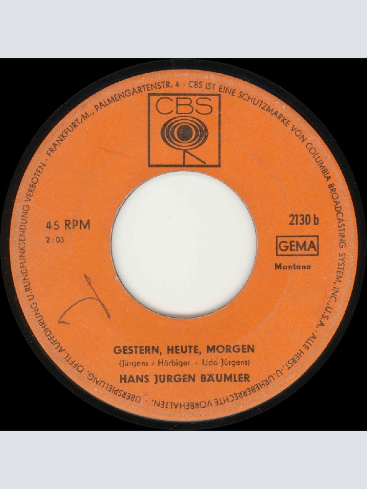 Vinyl / Hans Jürgen Bäumler* - Du Bist Mein Talisman