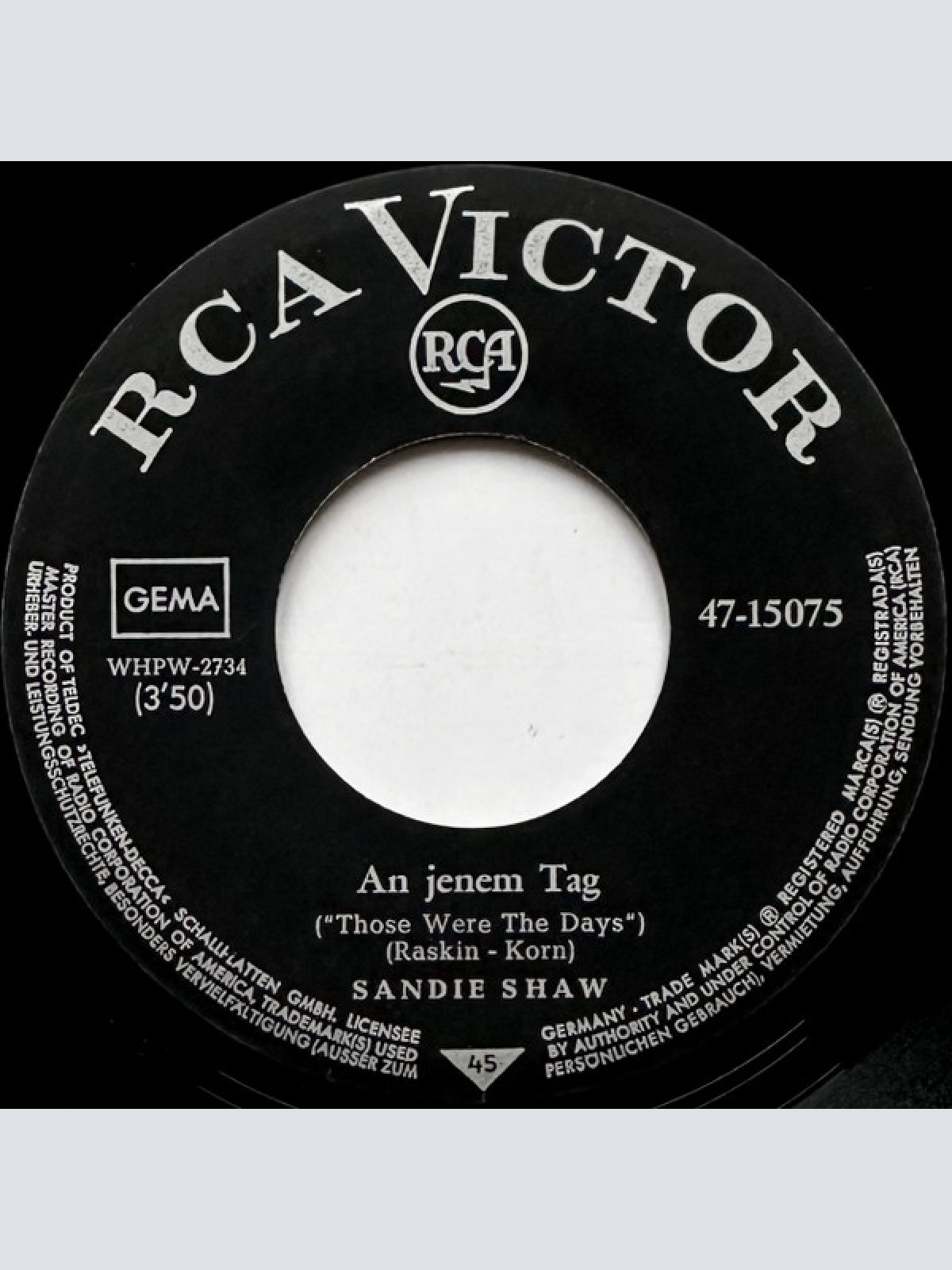 Vinyl / Sandie Shaw - An Jenem Tag / Du Lügst So Wunderbar