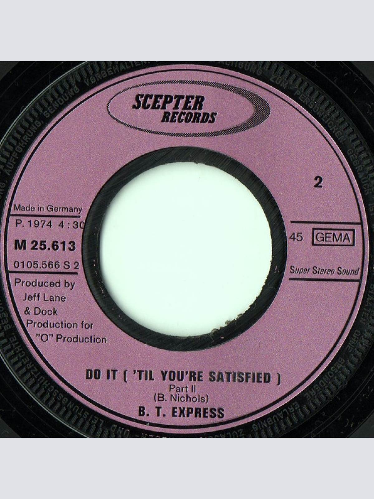 Vinyl / B.T. Express - Do It ('Til You're Satisfied)