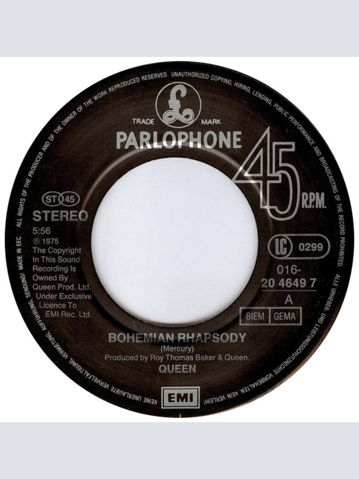 Vinyl / Queen - Bohemian Rhapsody / These Are The Days Of Our Lives