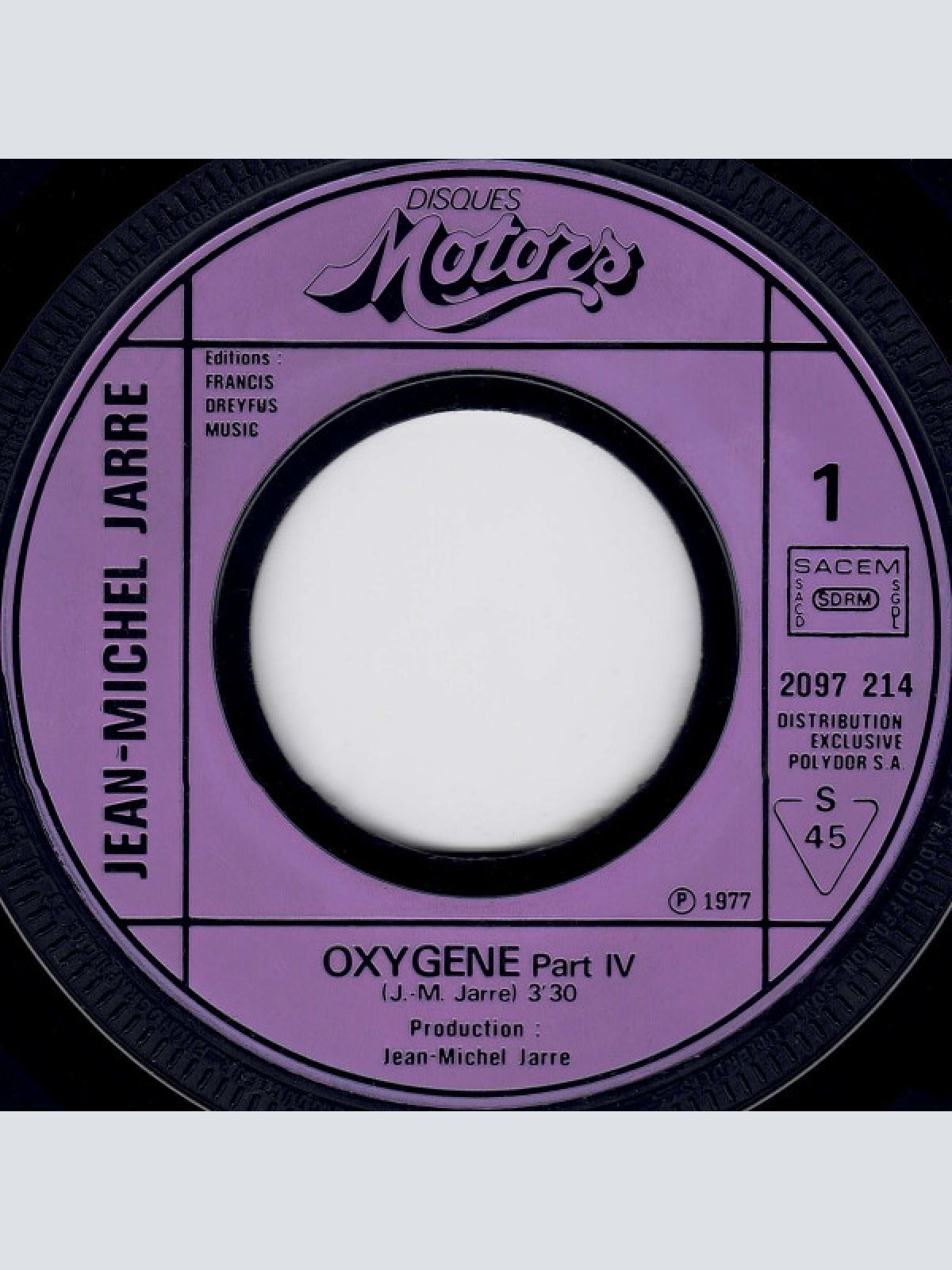 Vinyl / Jean Michel Jarre* - Oxygene (La Musique De Basket)