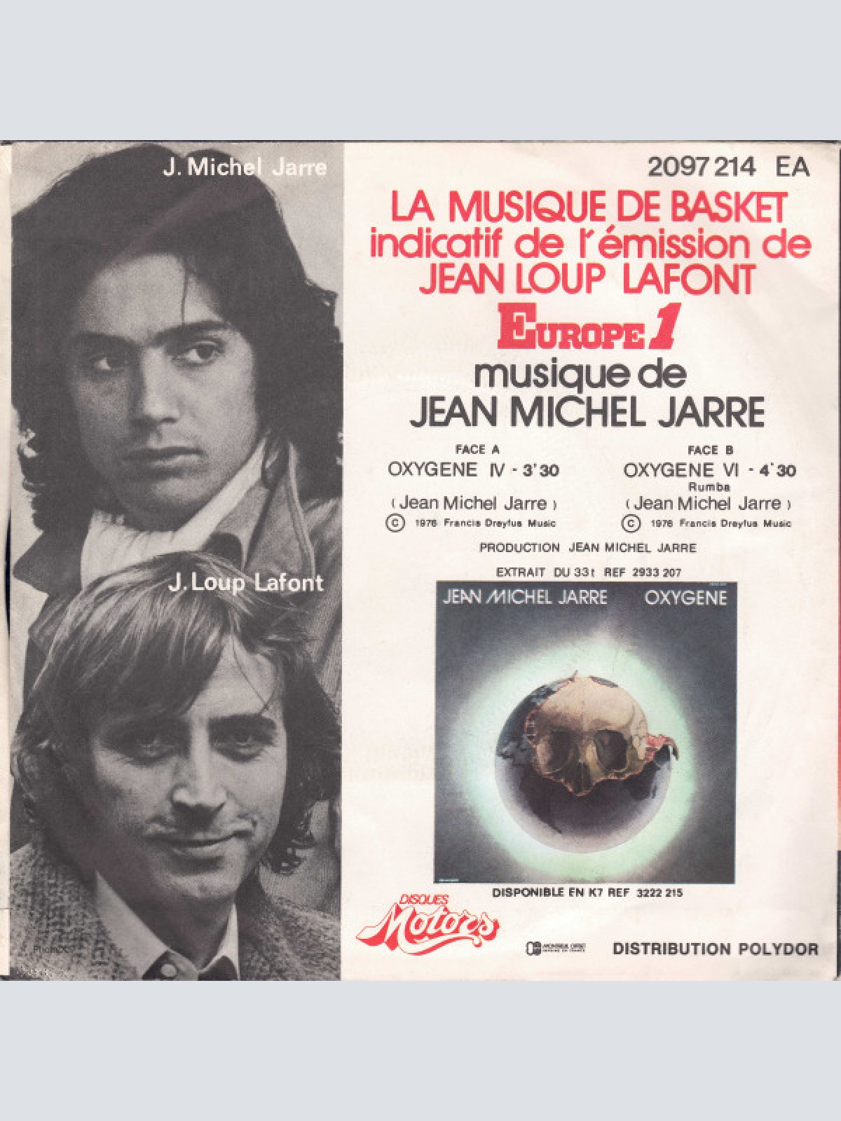 Vinyl / Jean Michel Jarre* - Oxygene (La Musique De Basket)