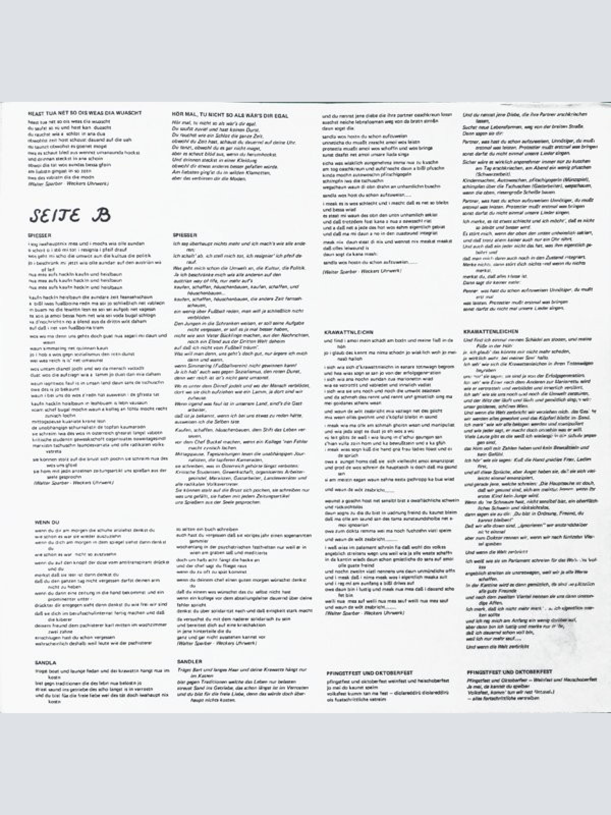 Vinyl / Weckers Uhrwerk - Krawattnleichn