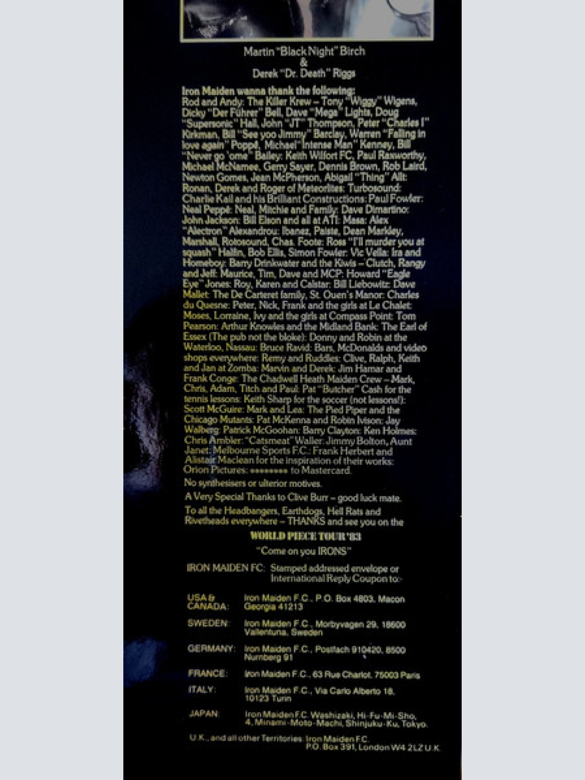 Vinyl / Iron Maiden - Piece Of Mind