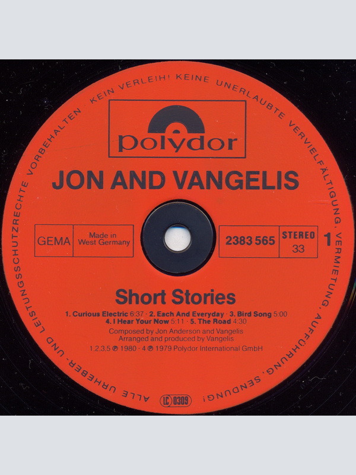 Vinyl / Jon And Vangelis* - Short Stories