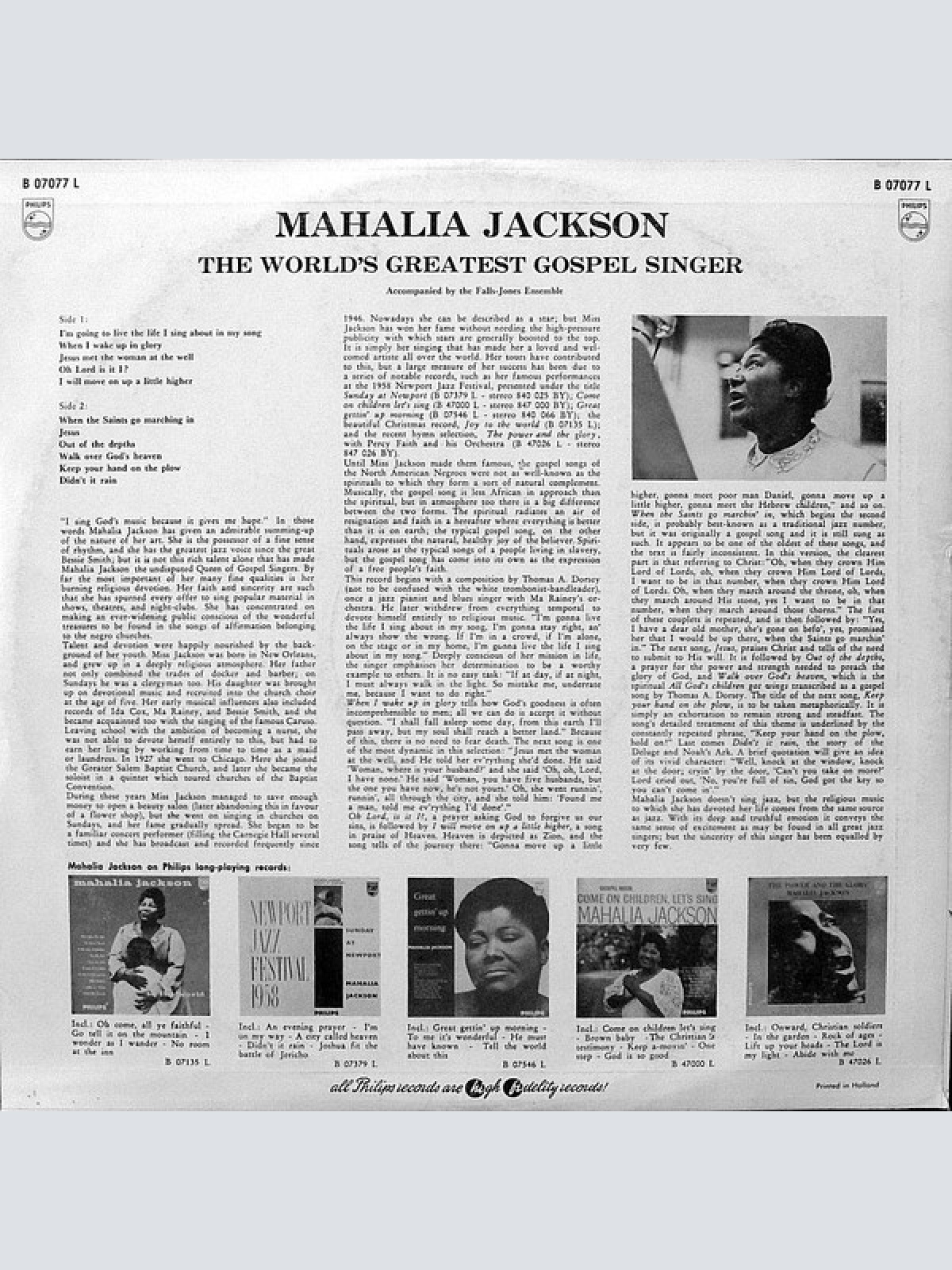 Vinyl / Mahalia Jackson - Mahalia Jackson - The World's Greatest Gospel Singer