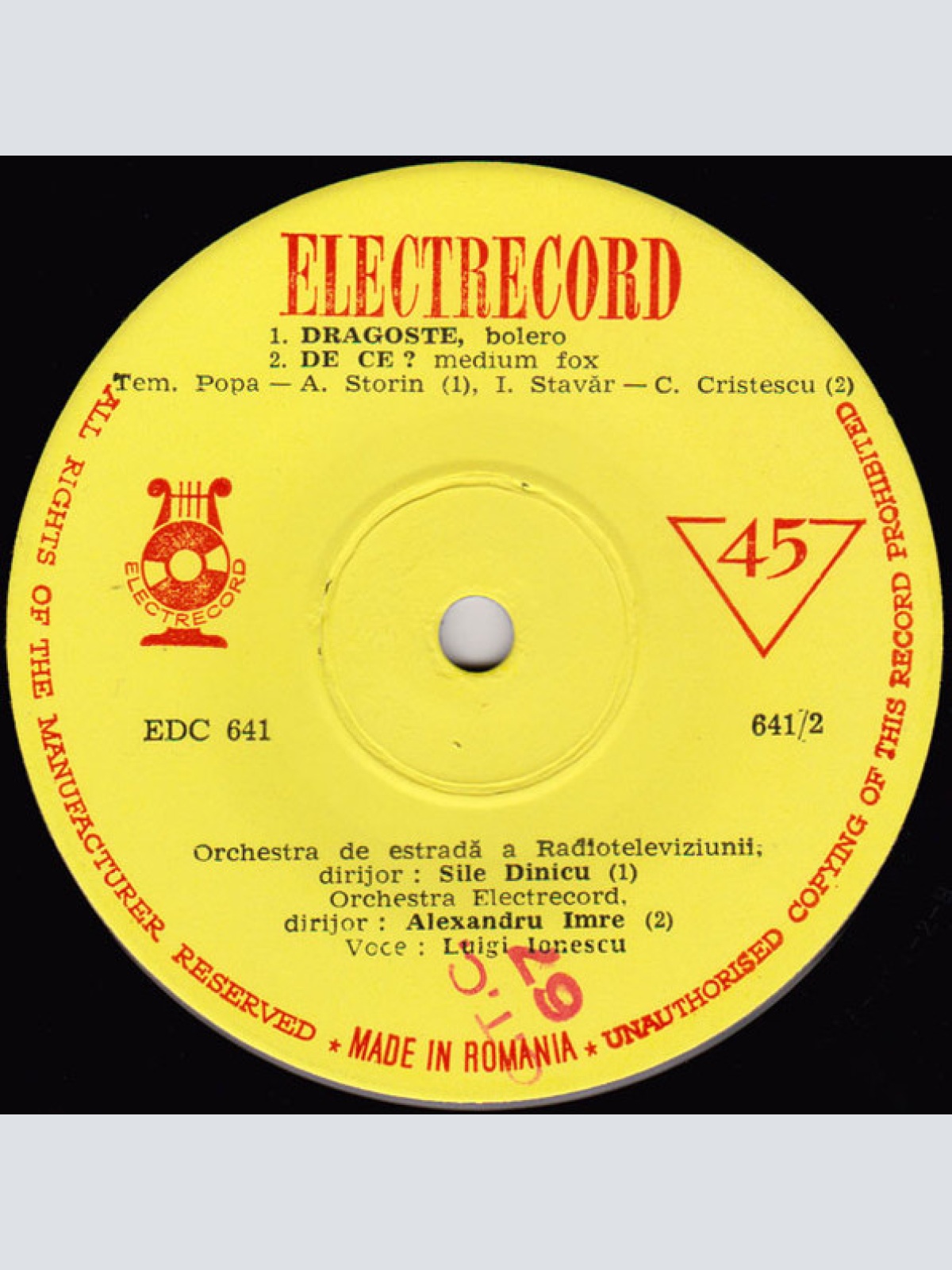 Vinyl / Ilinca Cerbacev Și Luigi Ionescu - Ilinca Cerbacev Și Luigi Ionescu