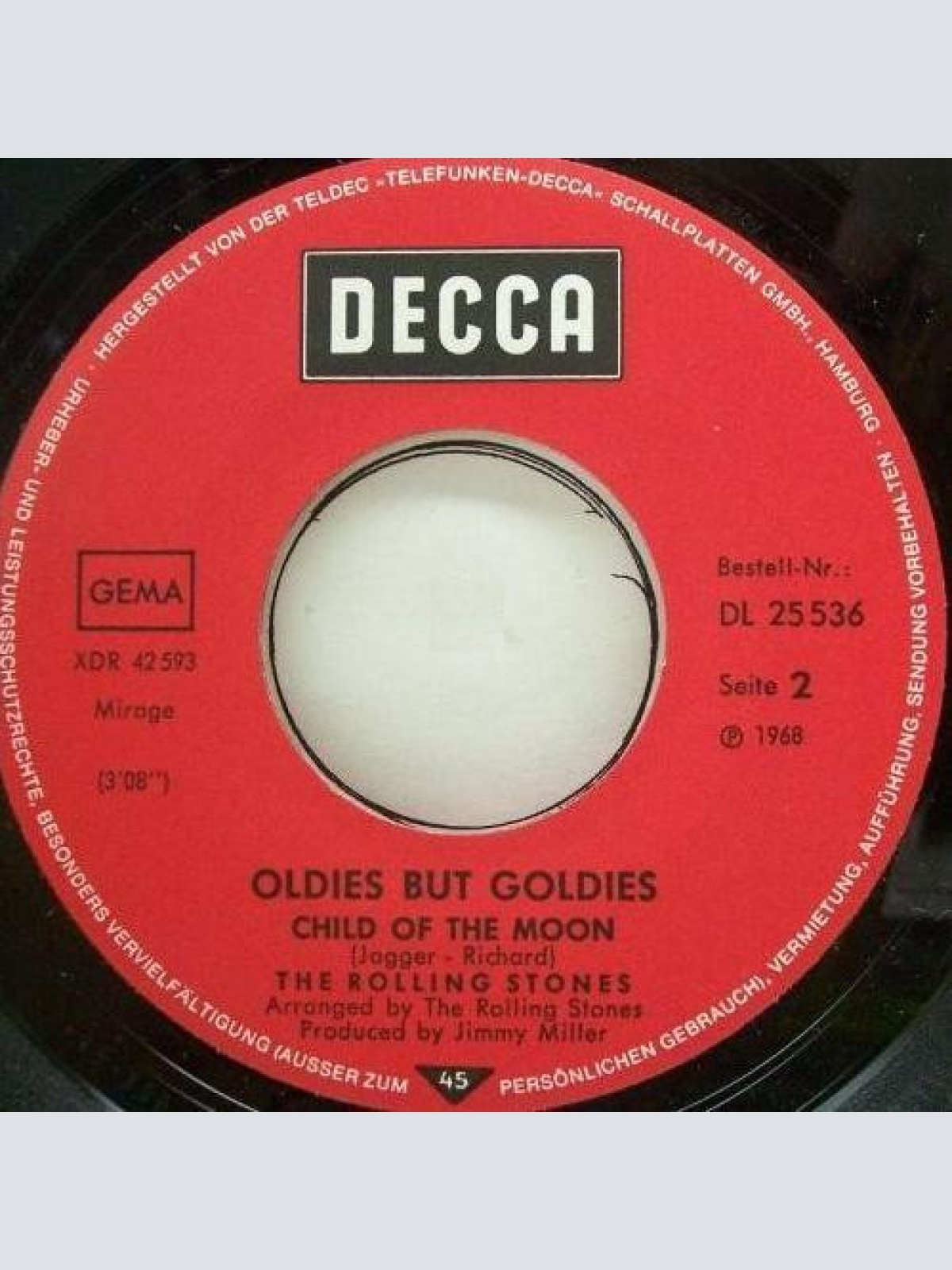 Vinyl / The Rolling Stones - Jumpin' Jack Flash / Child Of The Moon