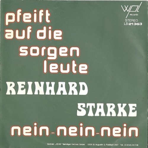 Vinyl / Reinhard Starke - Pfeift Auf Die Sorgen Leute