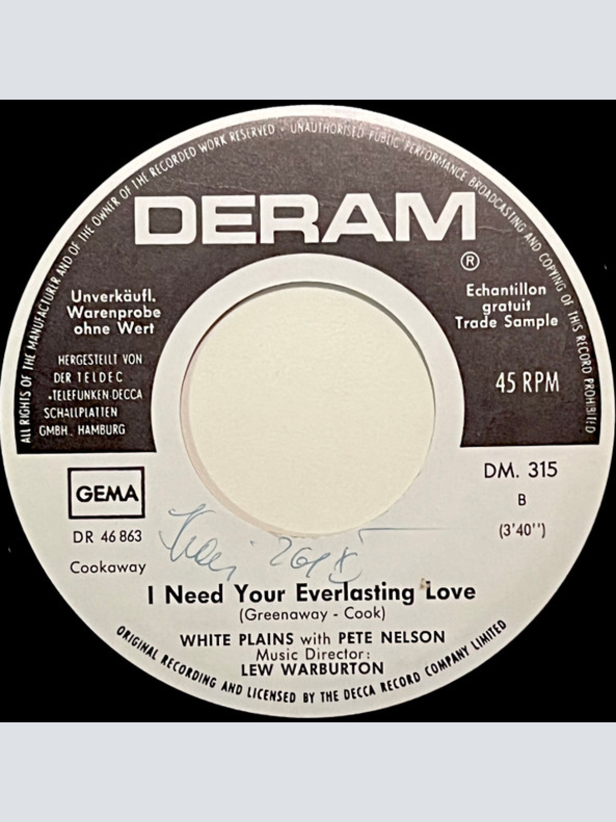 Vinyl / White Plains - Julie Do Ya Love Me